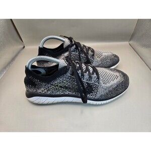 Nike Free RN Flyknit 2018 Oreo Shoes Women's 9 Black Running Athletic Sneakers